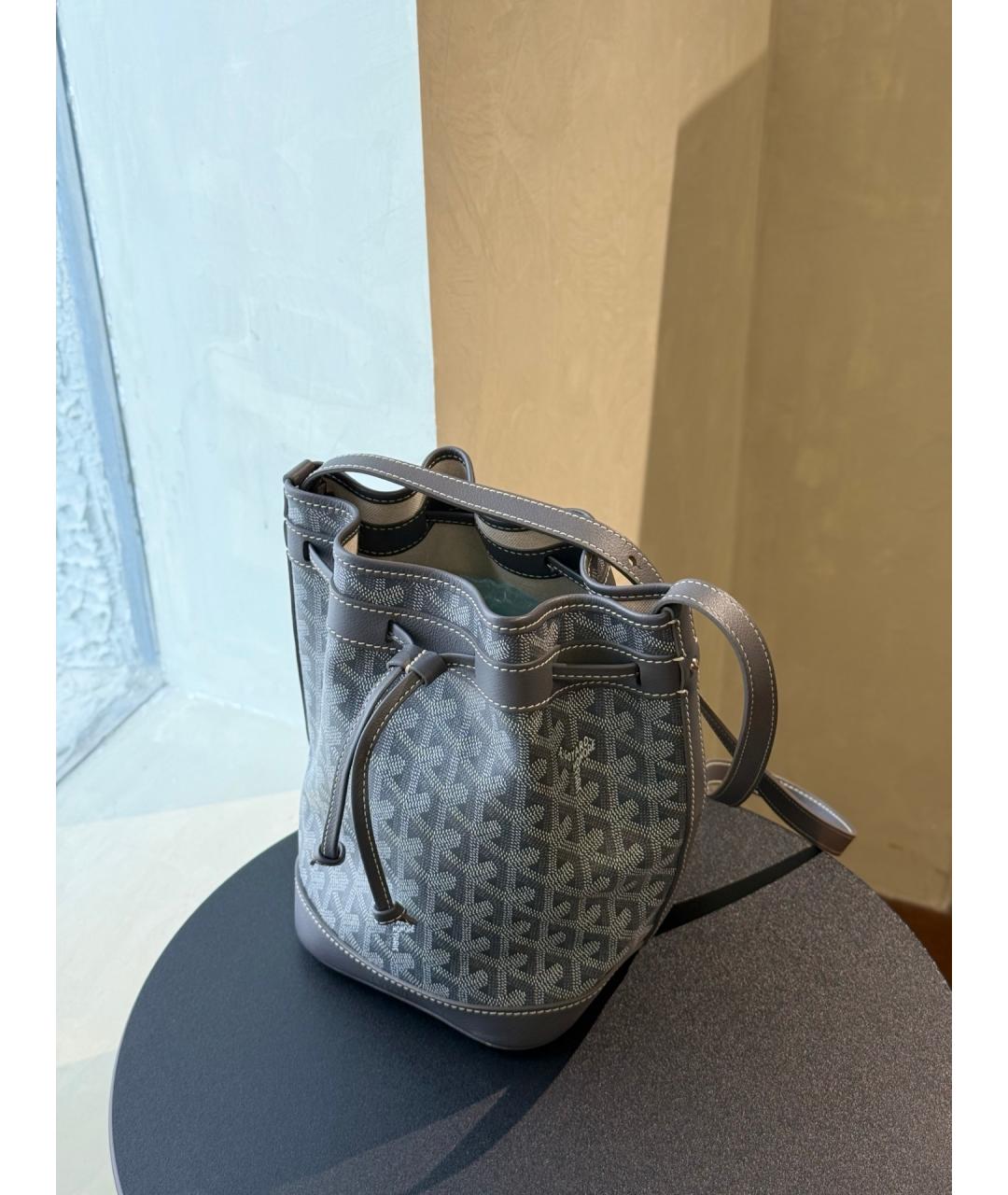 GOYARD Серая сумка через плечо из искусственной кожи, фото 5