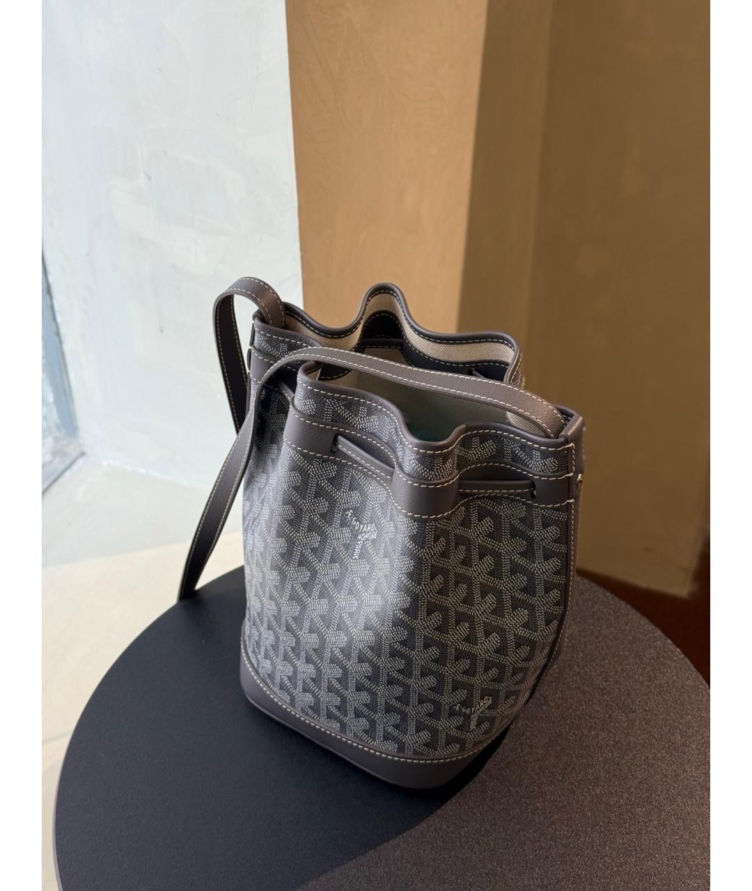 GOYARD Серая сумка через плечо из искусственной кожи, фото 3