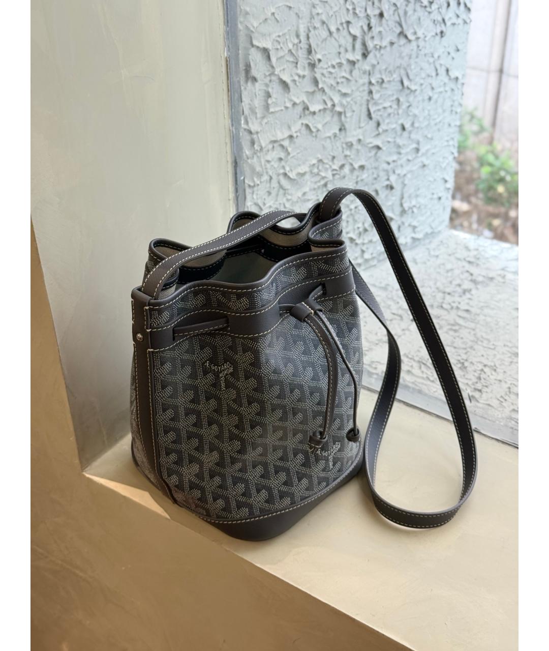 GOYARD Серая сумка через плечо из искусственной кожи, фото 2
