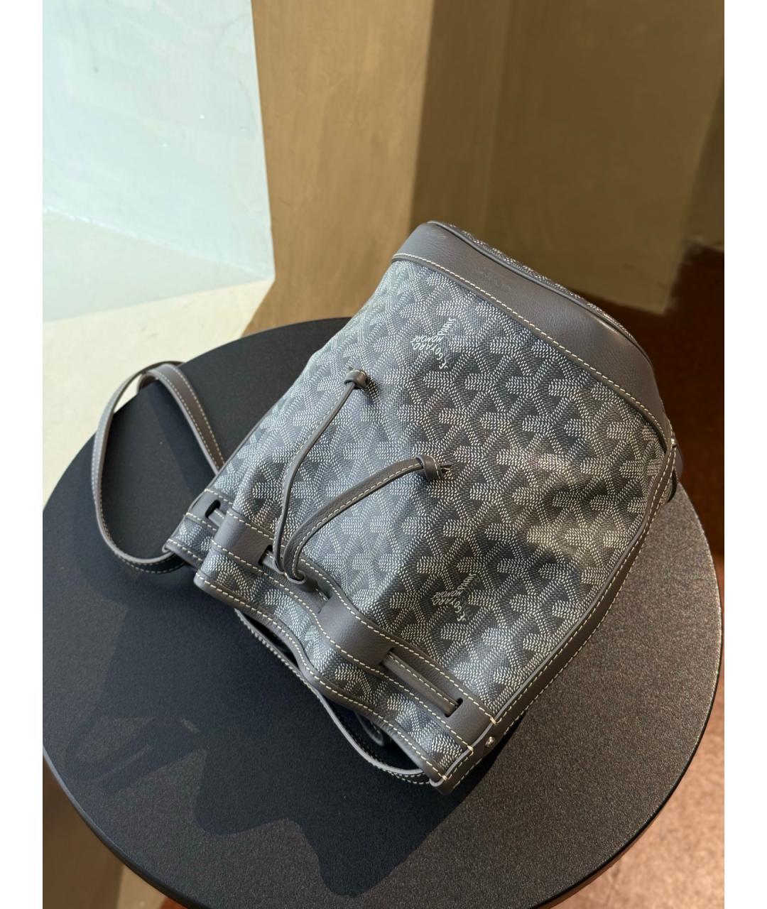GOYARD Серая сумка через плечо из искусственной кожи, фото 7