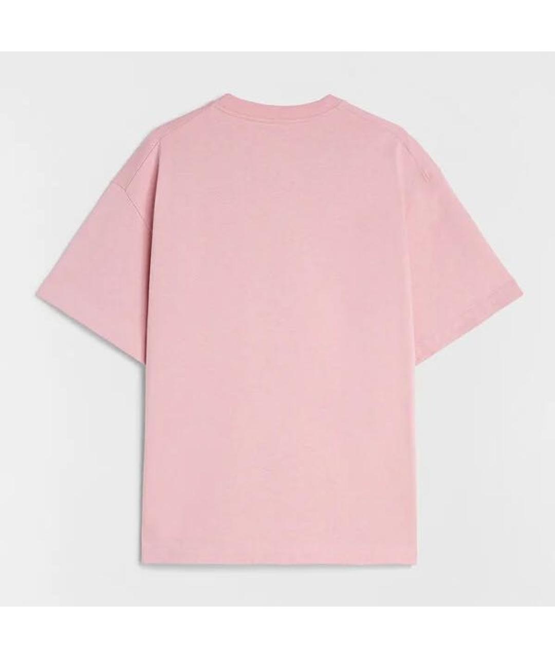 JIL SANDER Розовая хлопковая футболка, фото 2