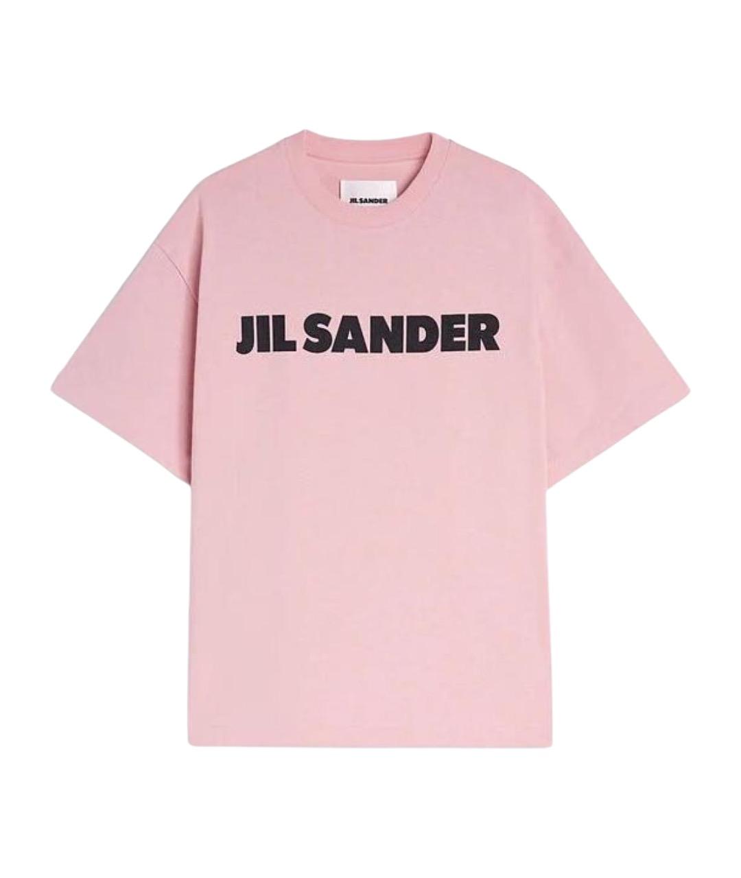 JIL SANDER Розовая хлопковая футболка, фото 1