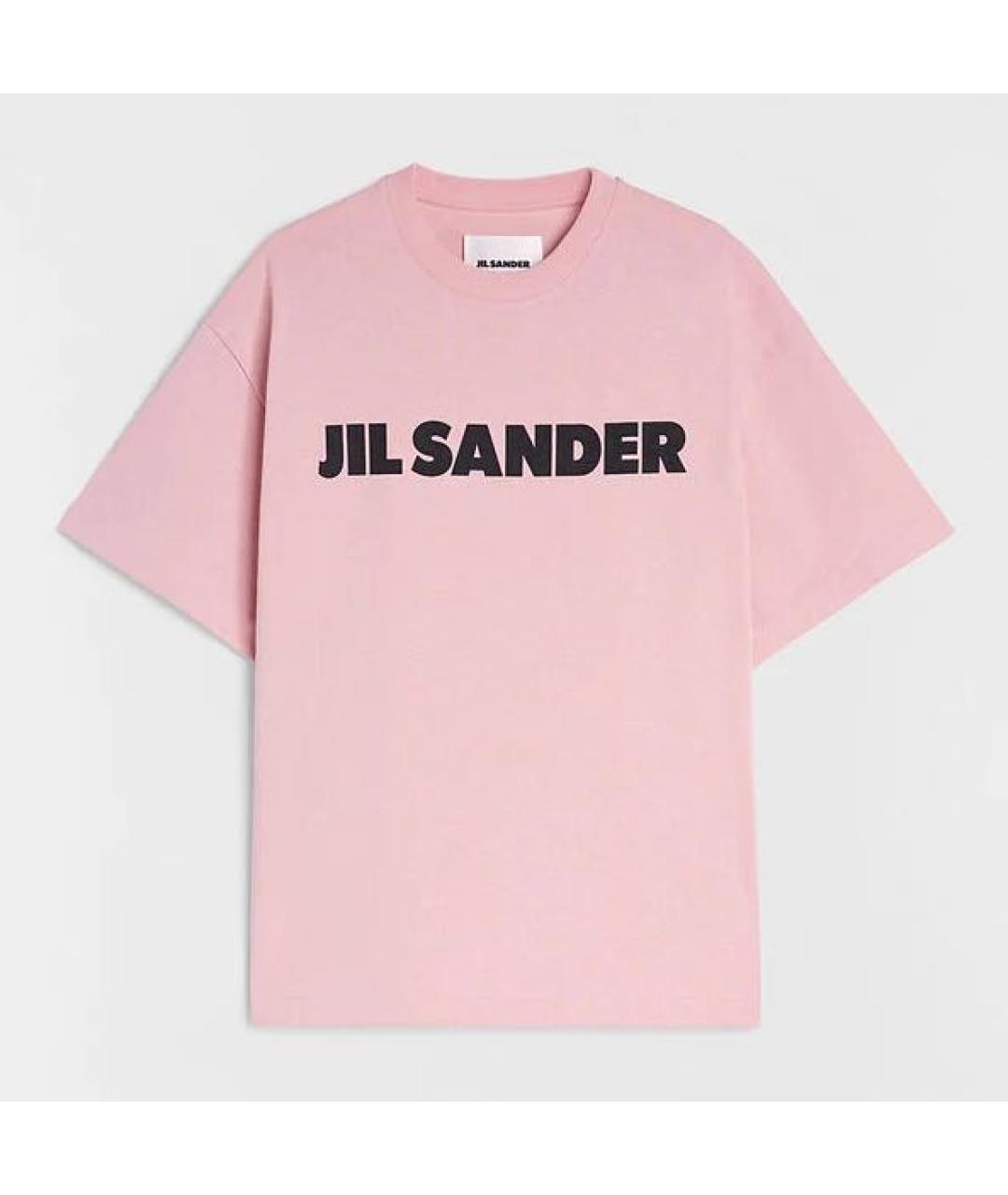 JIL SANDER Розовая хлопковая футболка, фото 7