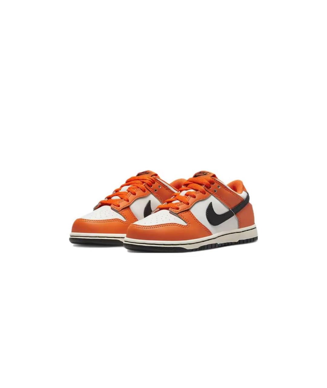 NIKE Оранжевое кожаные кеды, фото 2