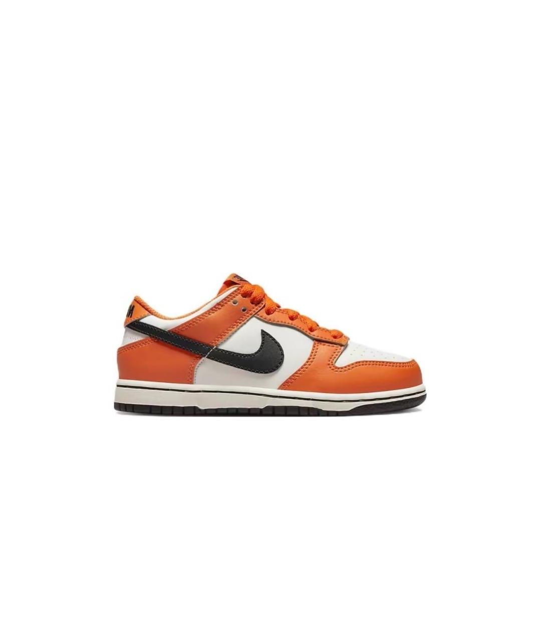 NIKE Оранжевое кожаные кеды, фото 1