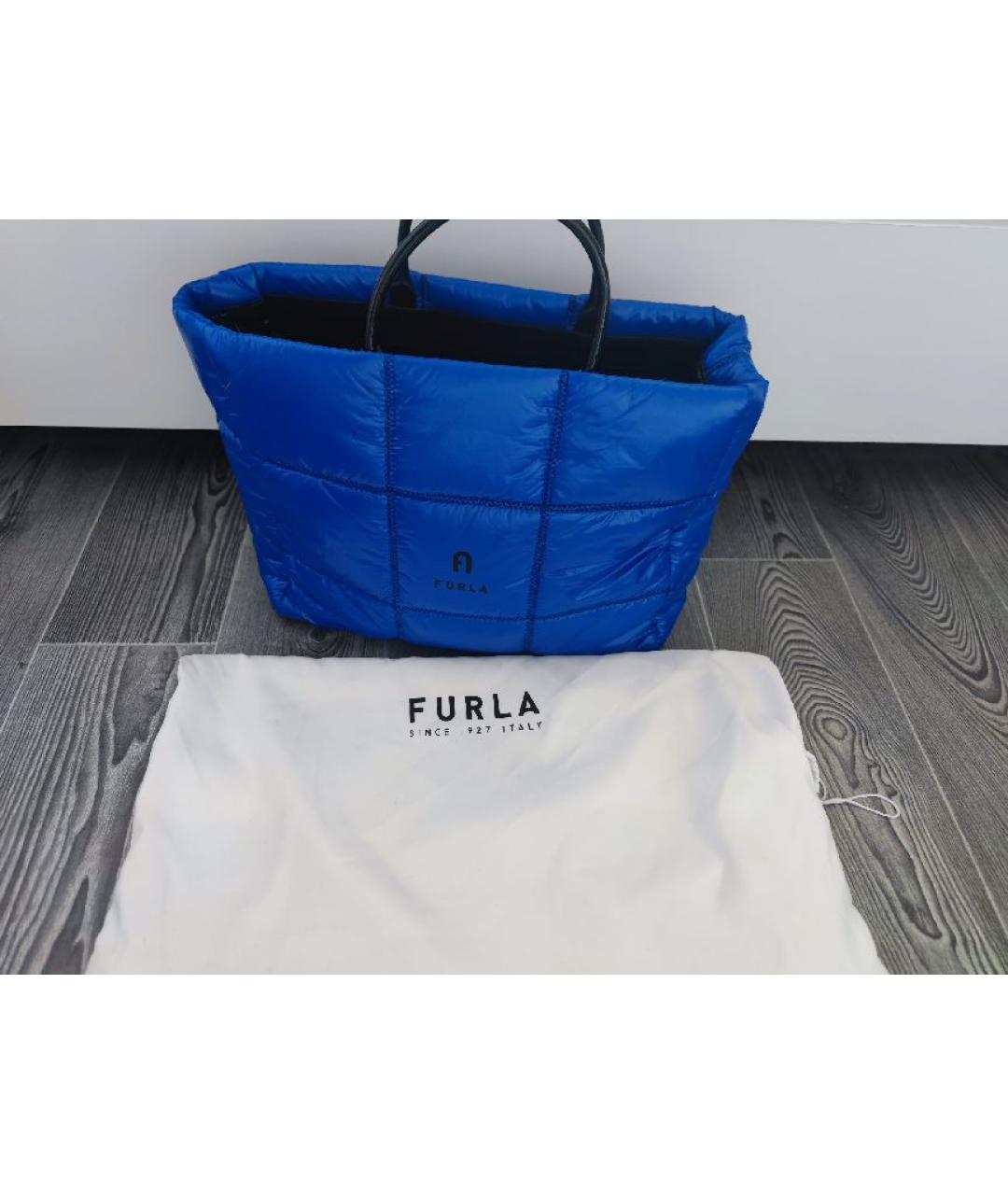 FURLA Синяя сумка тоут, фото 4