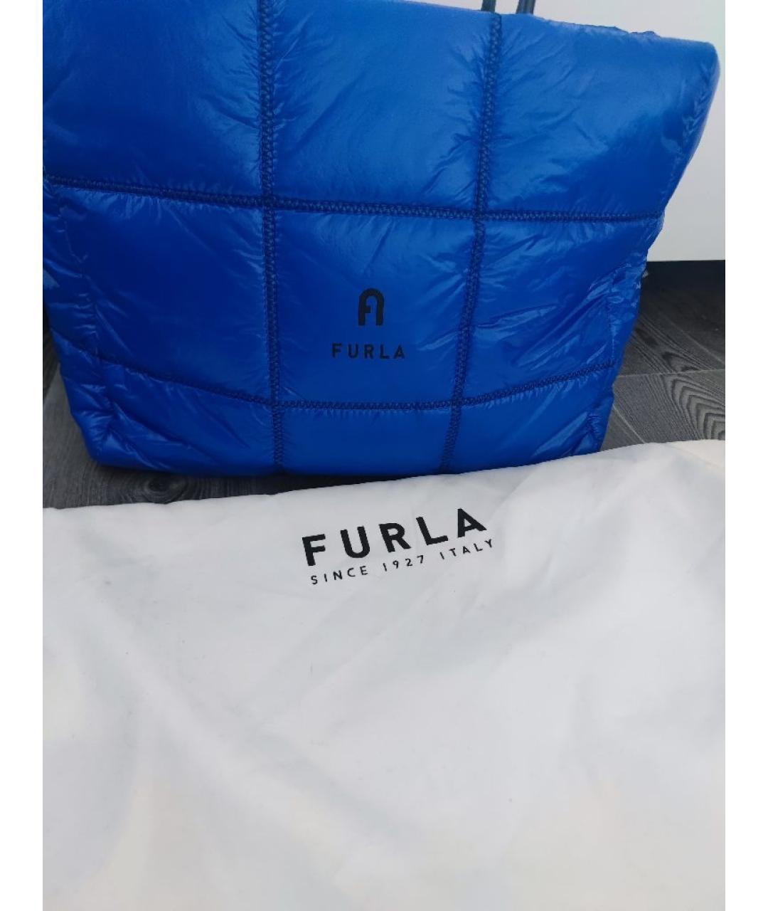 FURLA Синяя сумка тоут, фото 5