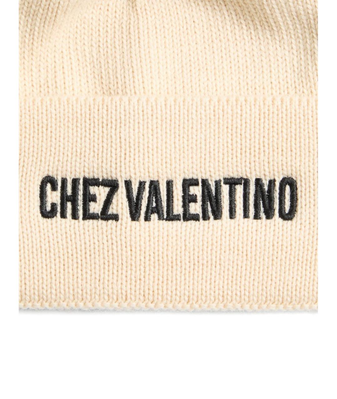 VALENTINO Белая хлопковая шапка, фото 3