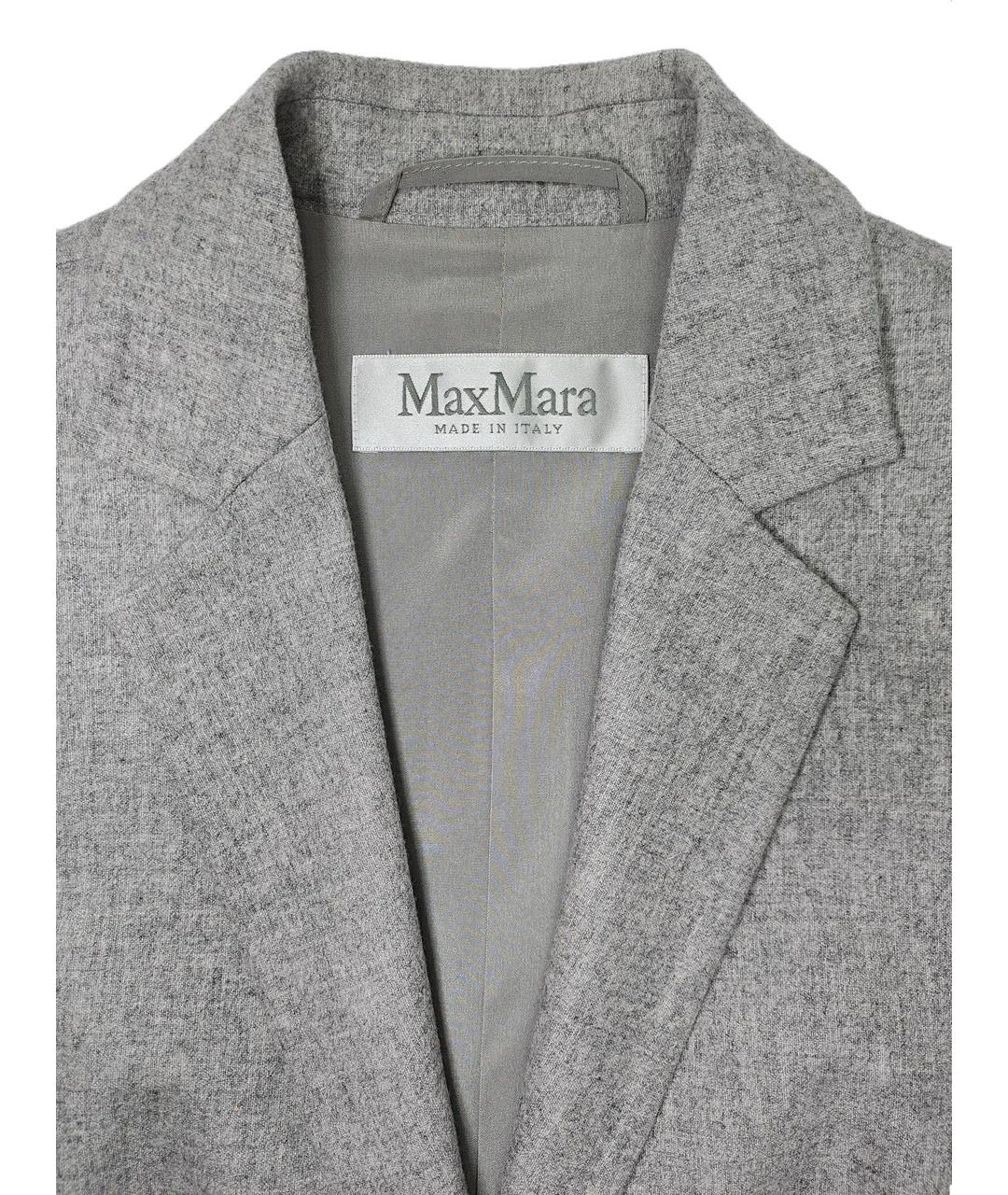 MAX MARA Серый шерстяной костюм с брюками, фото 9