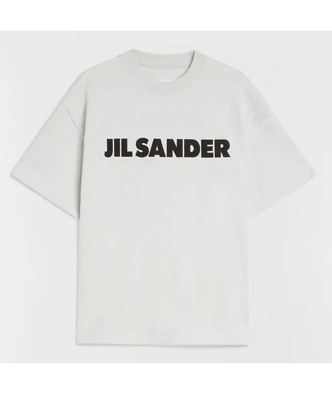 JIL SANDER Серая хлопковая футболка, фото 7