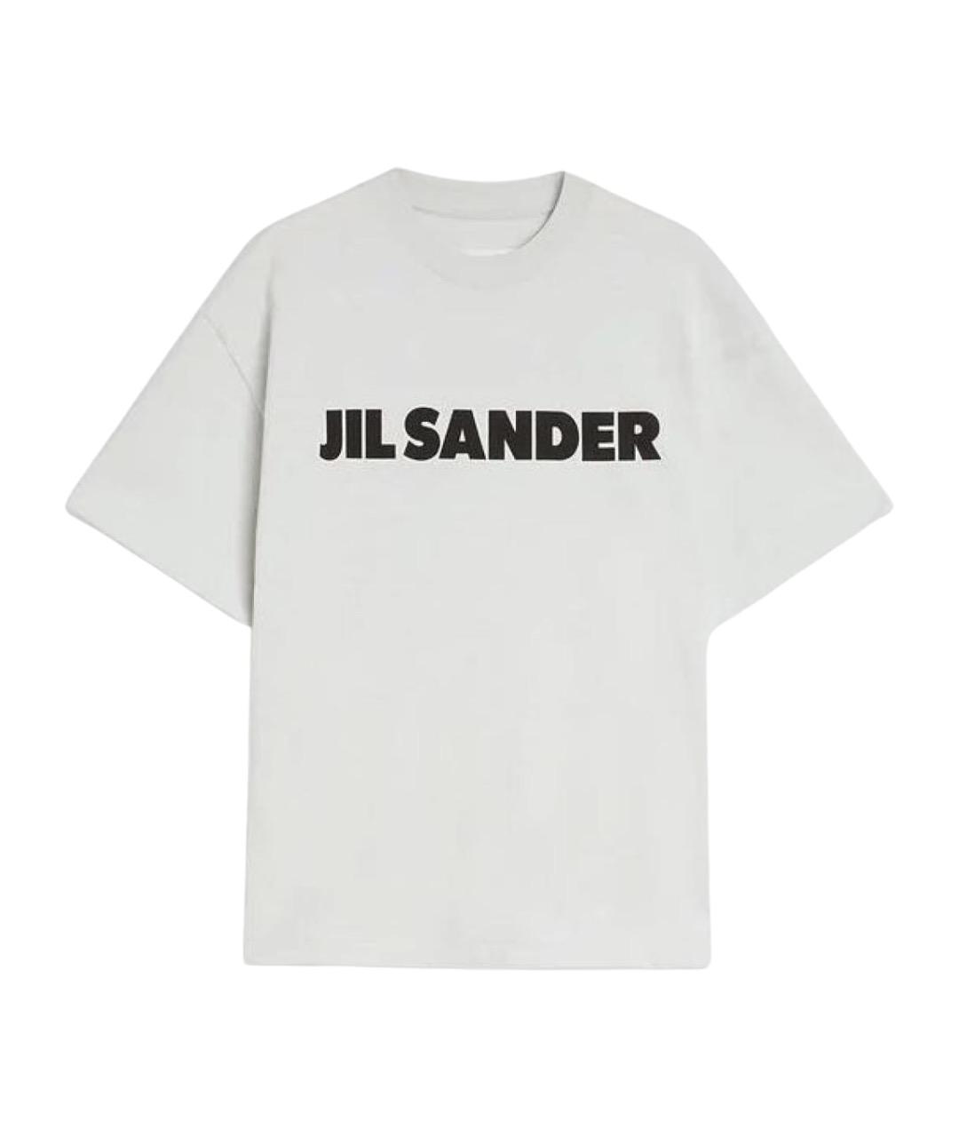JIL SANDER Серая хлопковая футболка, фото 1
