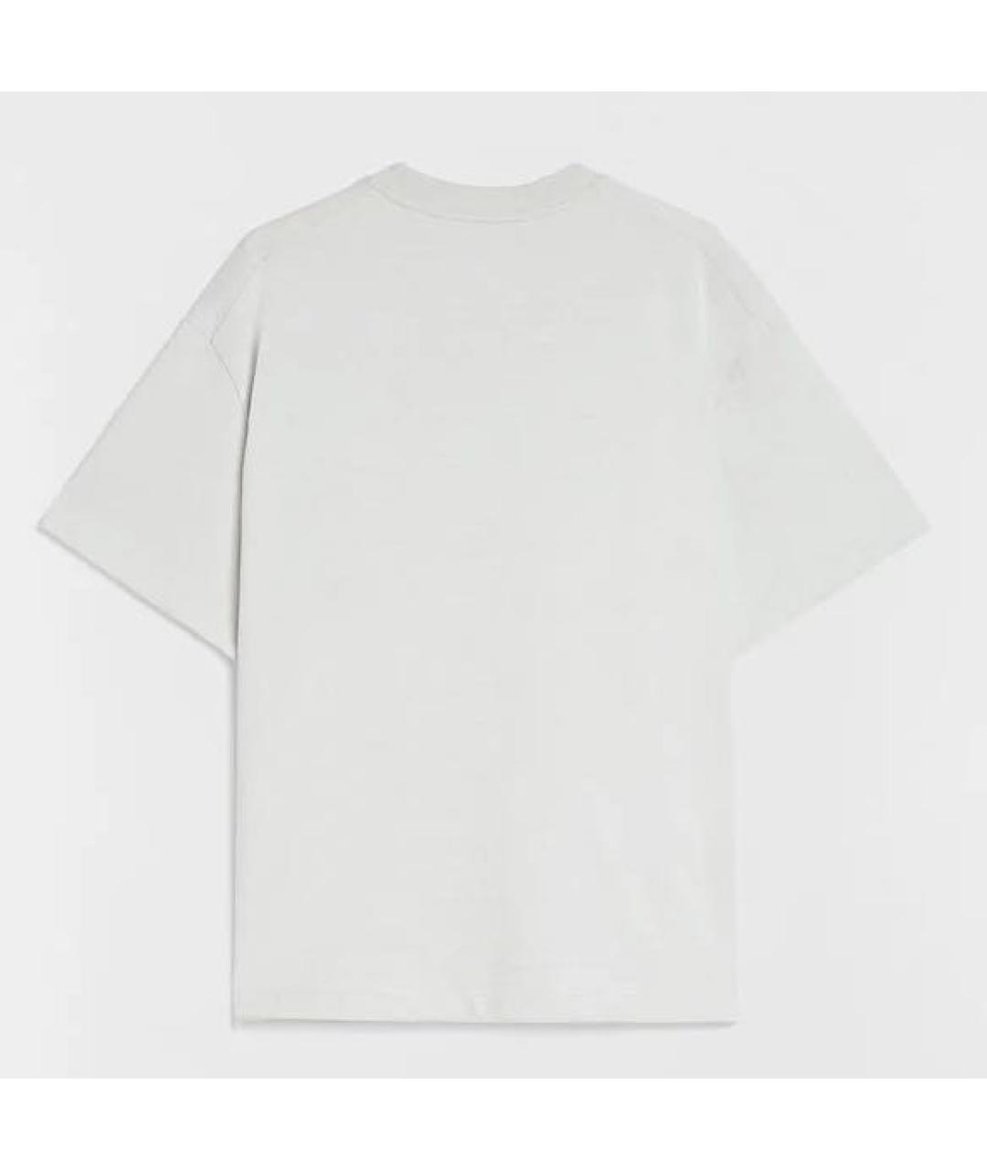 JIL SANDER Серая хлопковая футболка, фото 2