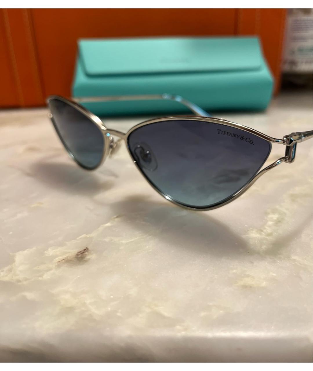 TIFFANY&CO Серебряные металлические солнцезащитные очки, фото 6