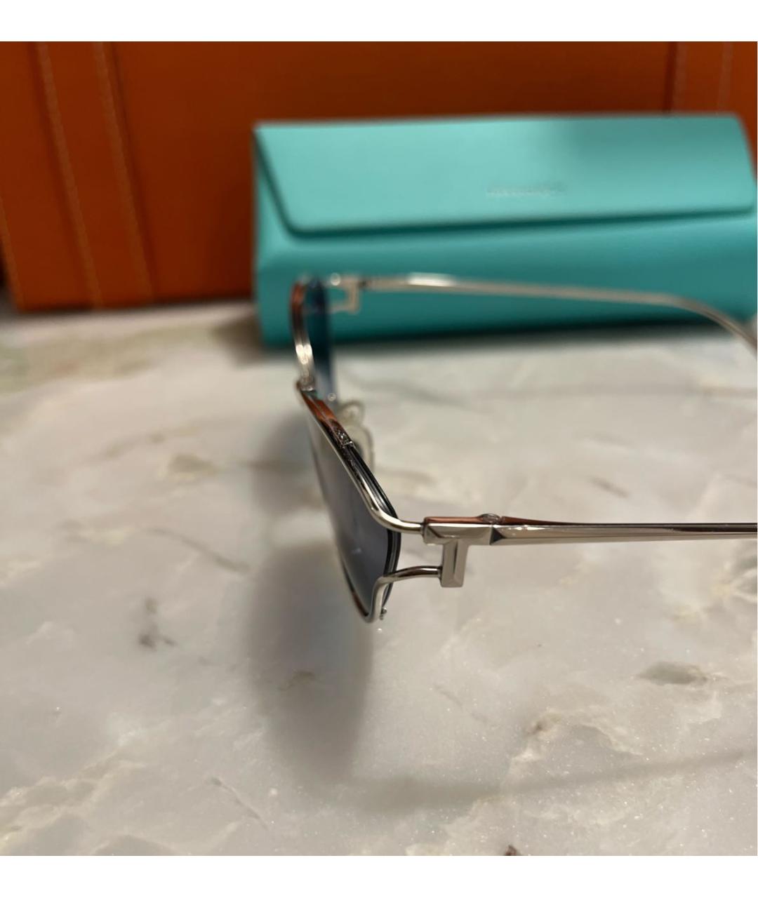 TIFFANY&CO Серебряные металлические солнцезащитные очки, фото 5