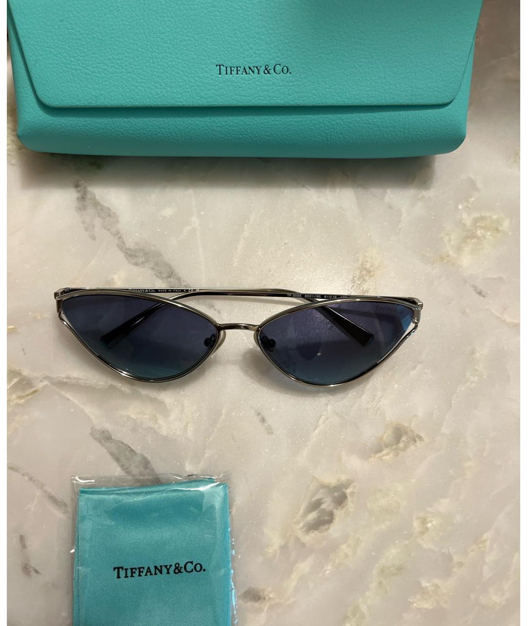 TIFFANY&CO Серебряные металлические солнцезащитные очки, фото 4