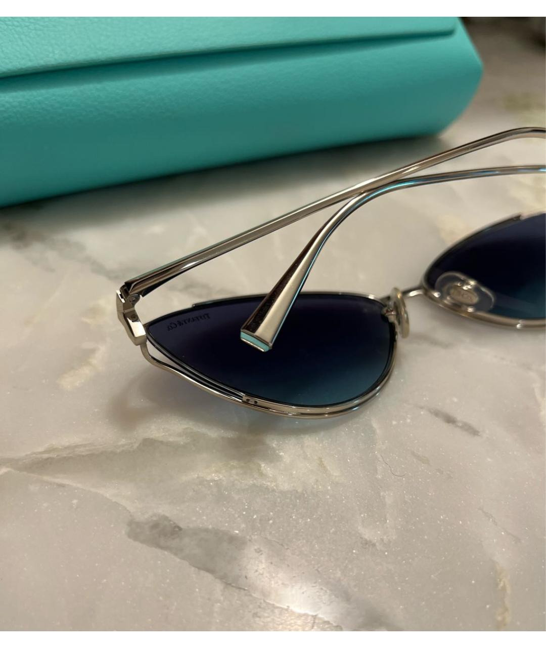 TIFFANY&CO Серебряные металлические солнцезащитные очки, фото 3