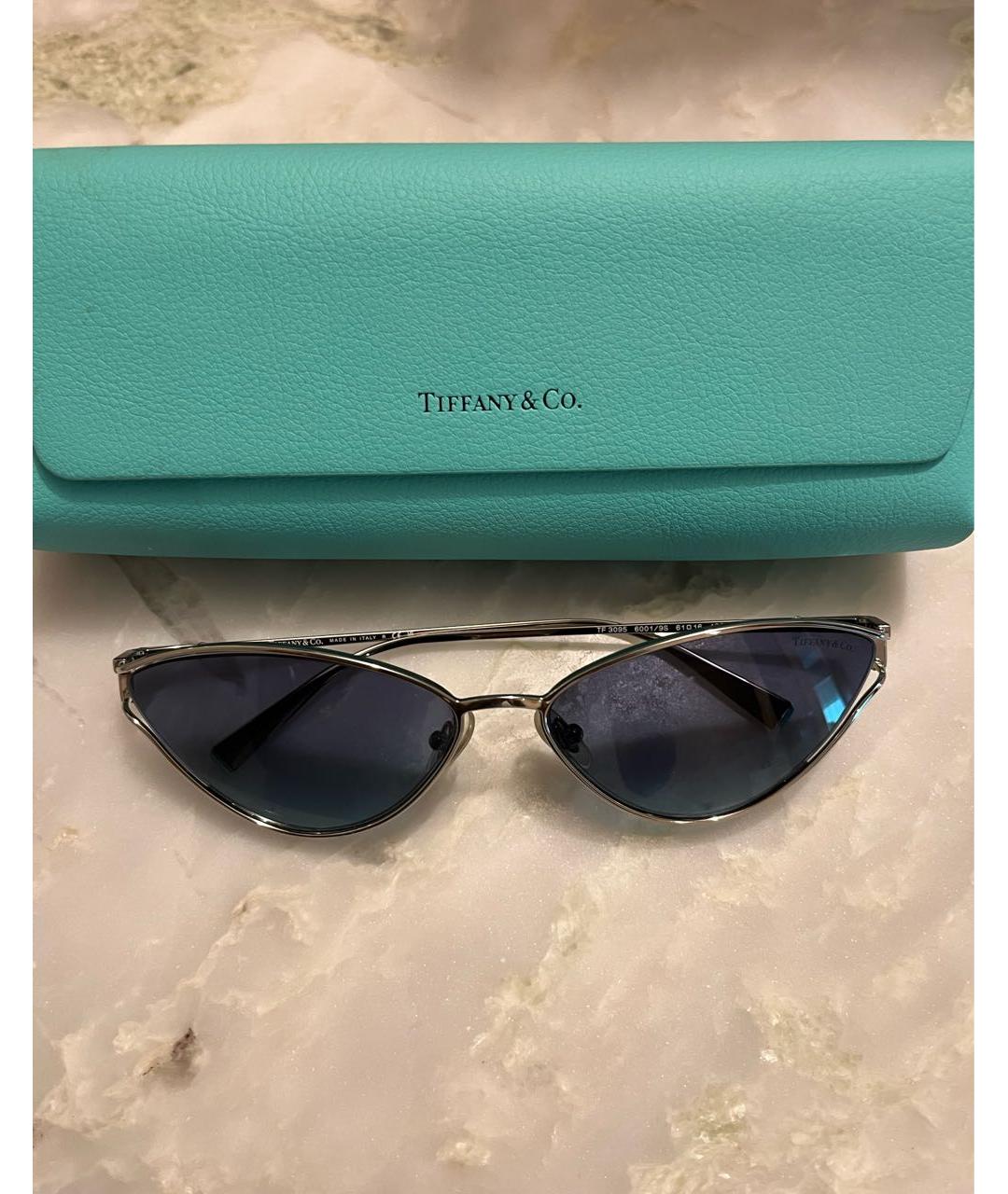 TIFFANY&CO Серебряные металлические солнцезащитные очки, фото 8