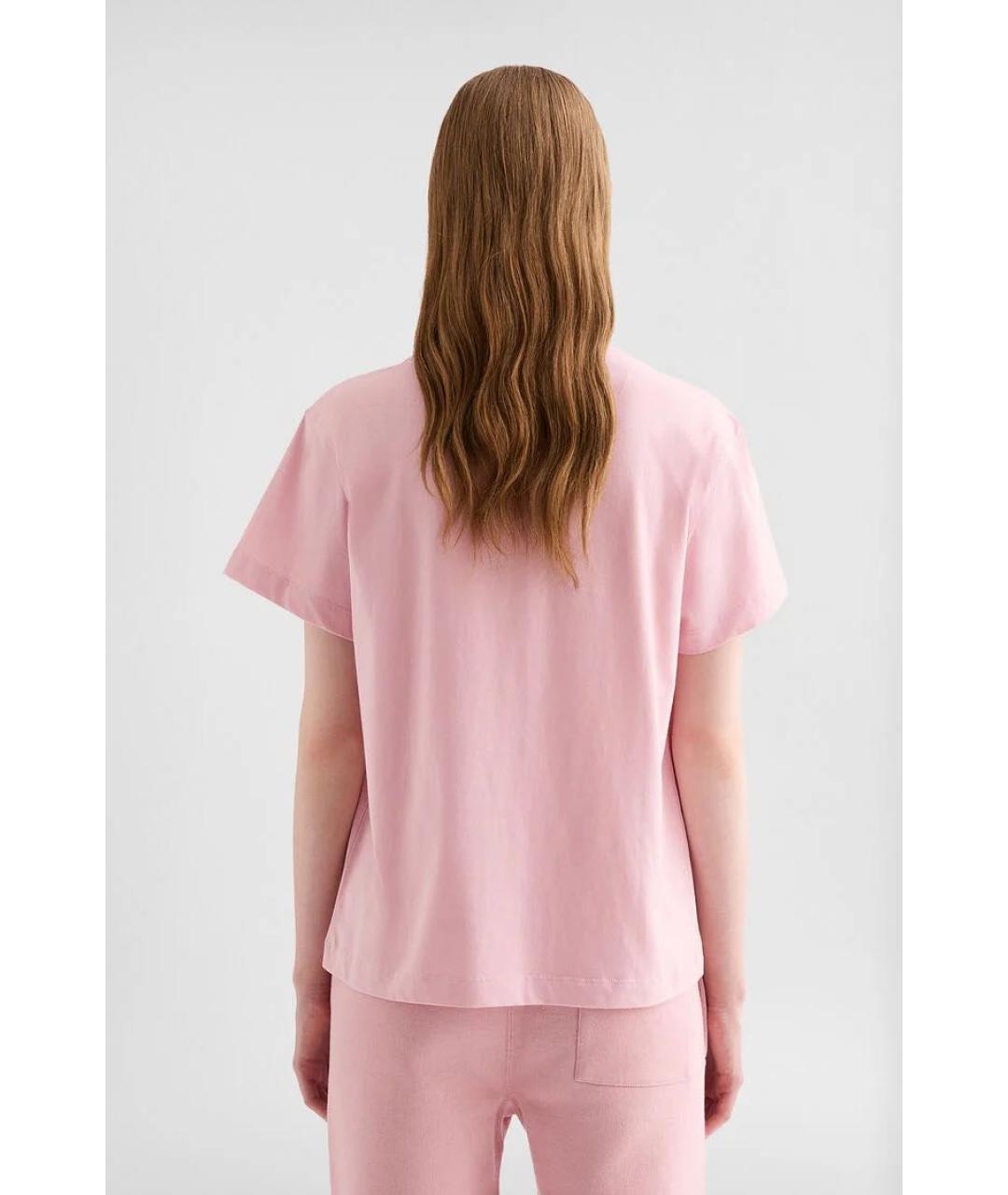 JIL SANDER Розовая хлопковая футболка, фото 6