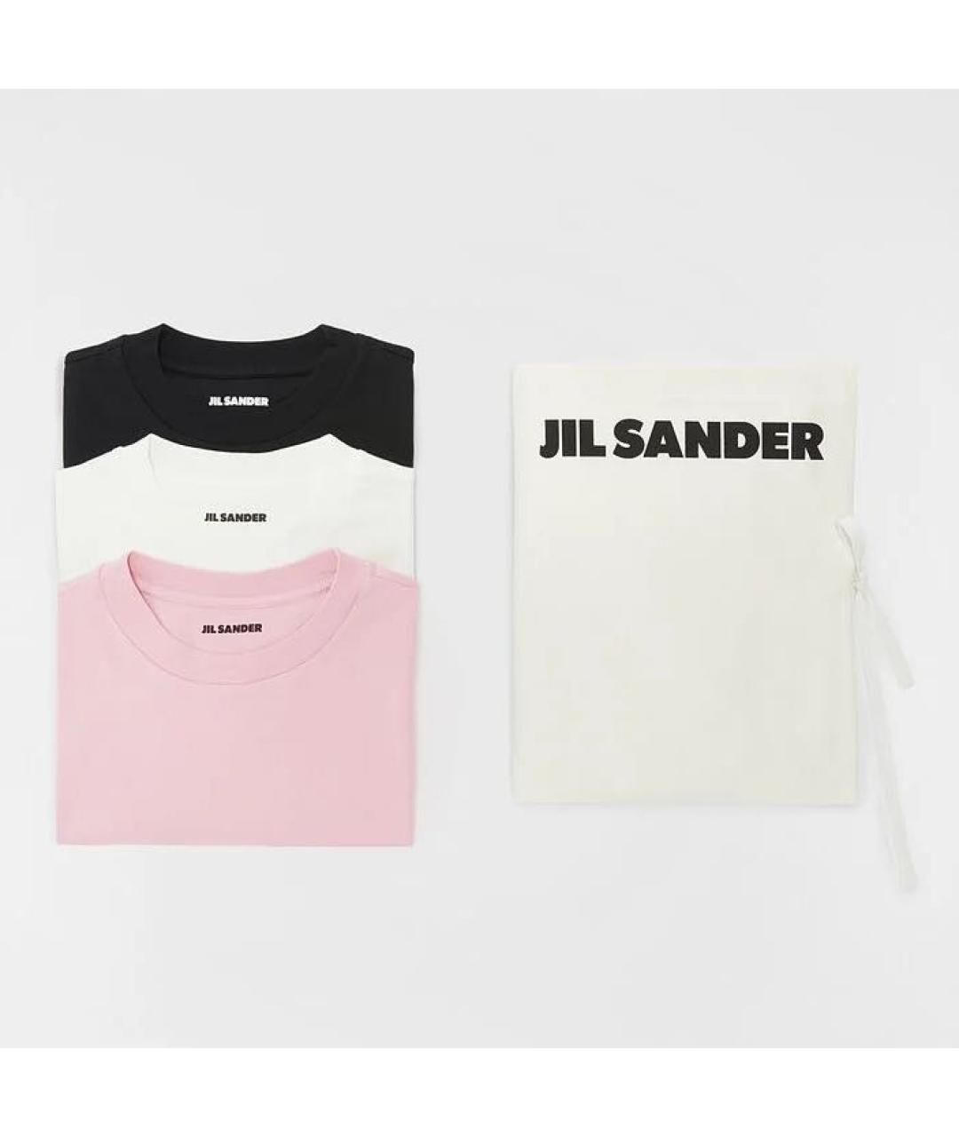 JIL SANDER Розовая хлопковая футболка, фото 2