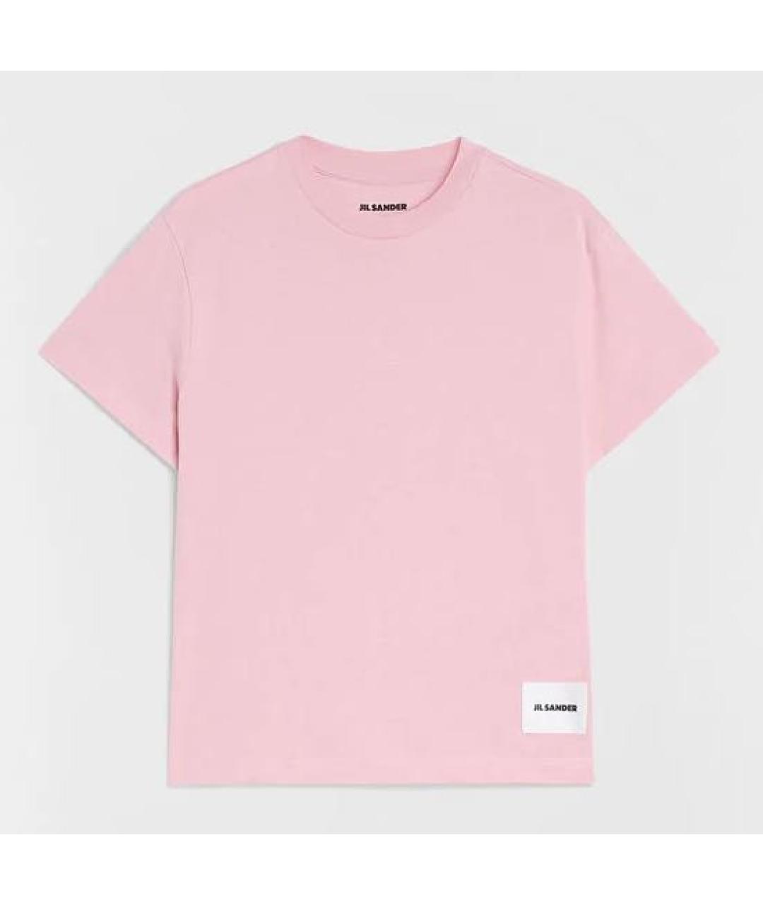 JIL SANDER Розовая хлопковая футболка, фото 9