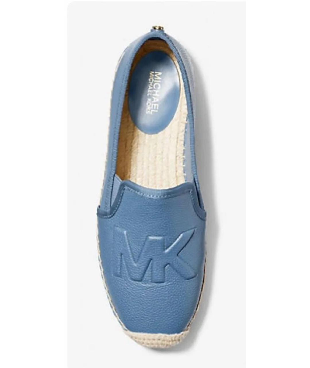 MICHAEL KORS Голубые кожаные эспадрильи, фото 2