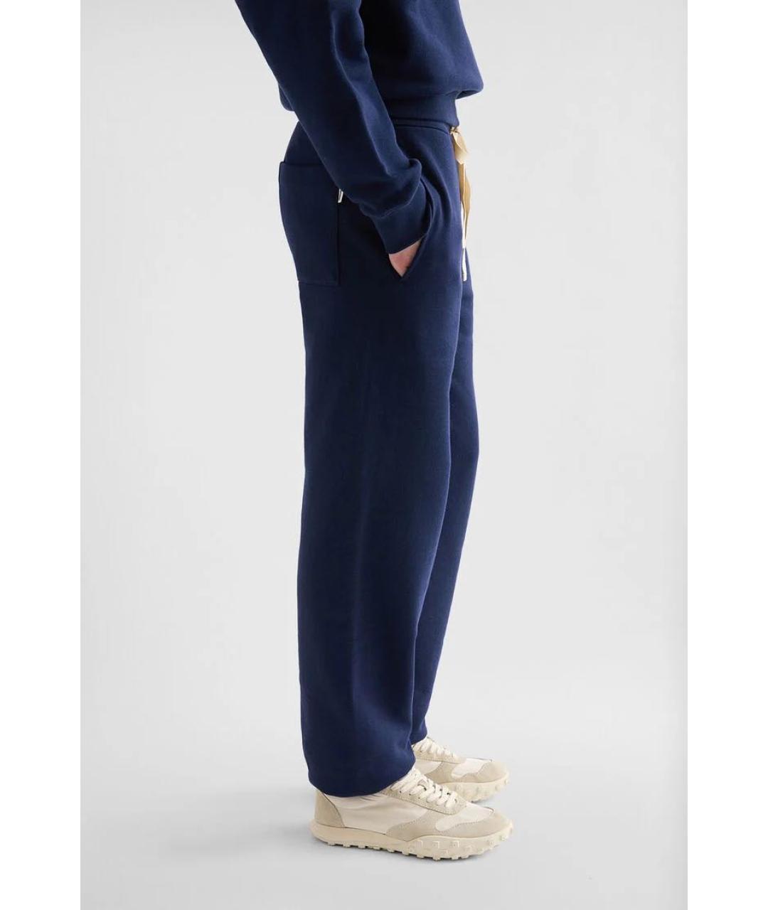 JIL SANDER Темно-синие хлопковые спортивные брюки и шорты, фото 5
