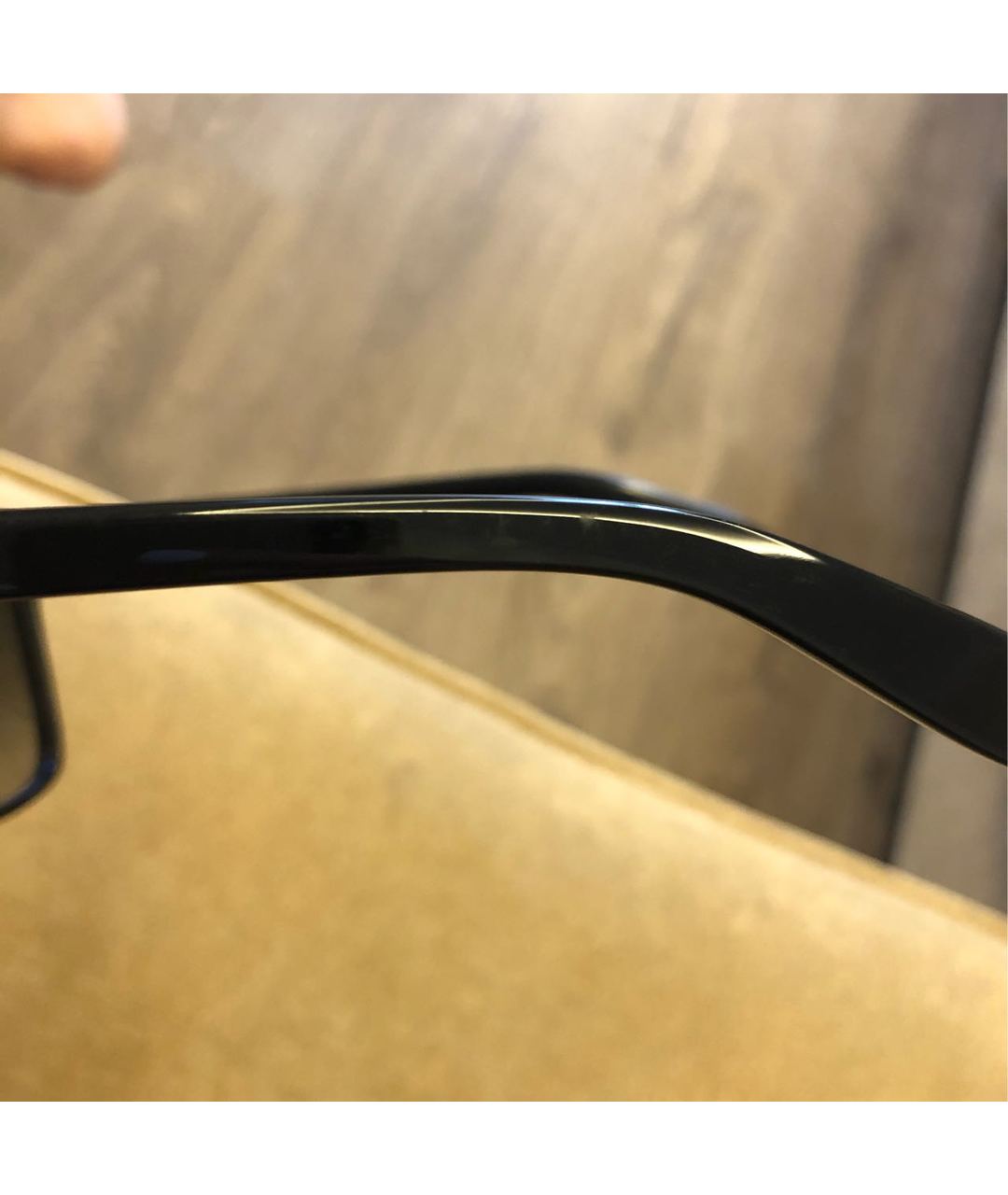 YVES SAINT LAURENT VINTAGE Черные пластиковые солнцезащитные очки, фото 7