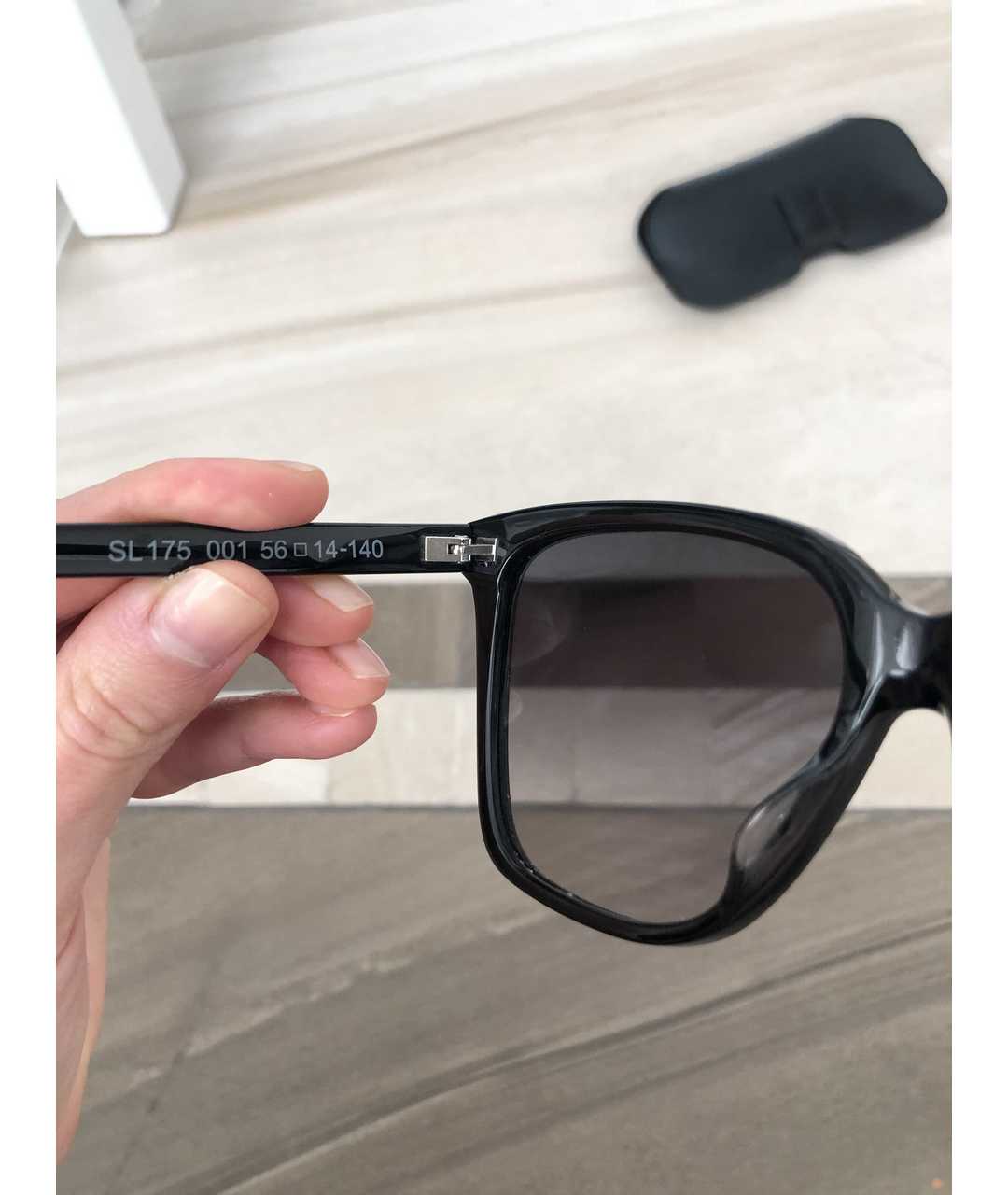 YVES SAINT LAURENT VINTAGE Черные пластиковые солнцезащитные очки, фото 5