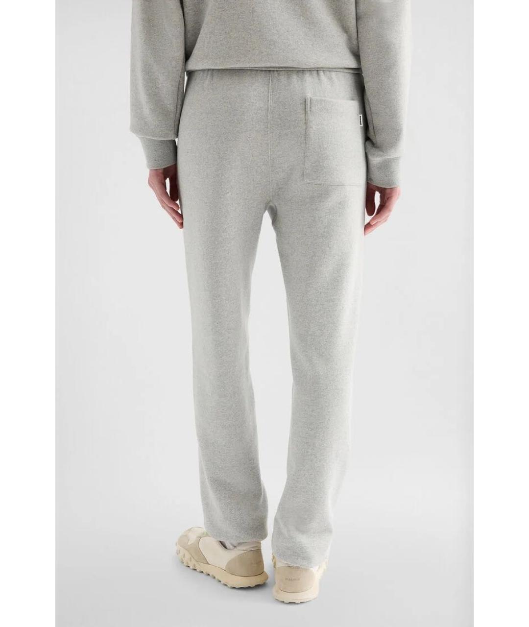 JIL SANDER Серые хлопковые спортивные брюки и шорты, фото 6