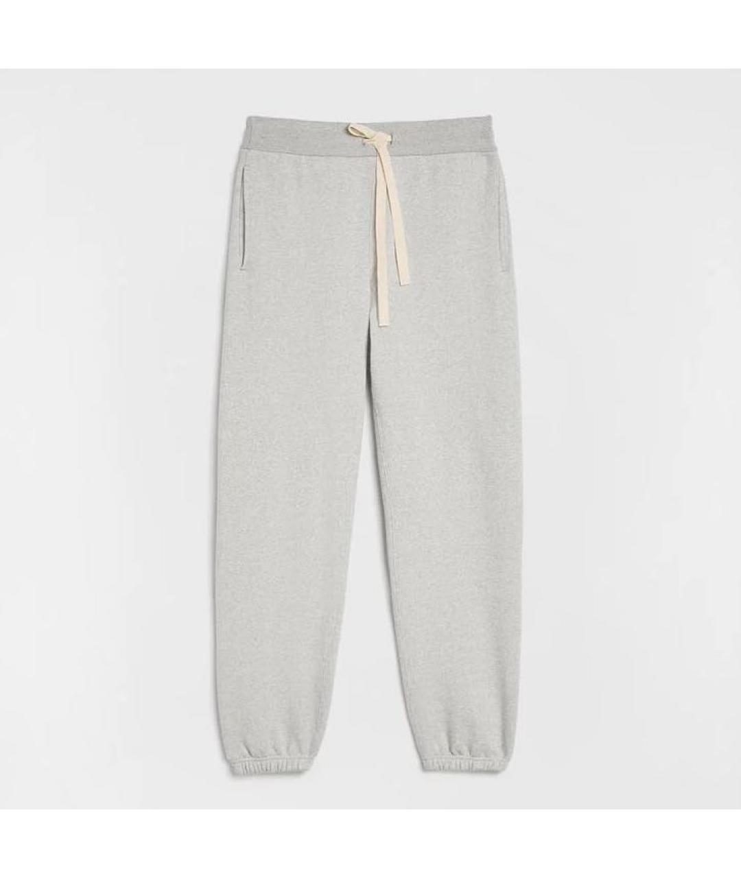 JIL SANDER Серые хлопковые спортивные брюки и шорты, фото 8