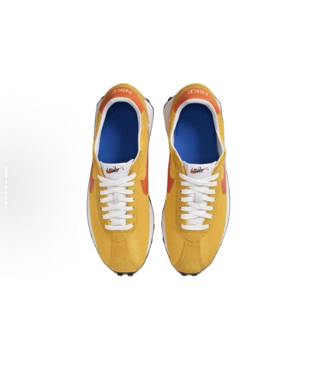 NIKE Горчичные текстильные кроссовки, фото 4