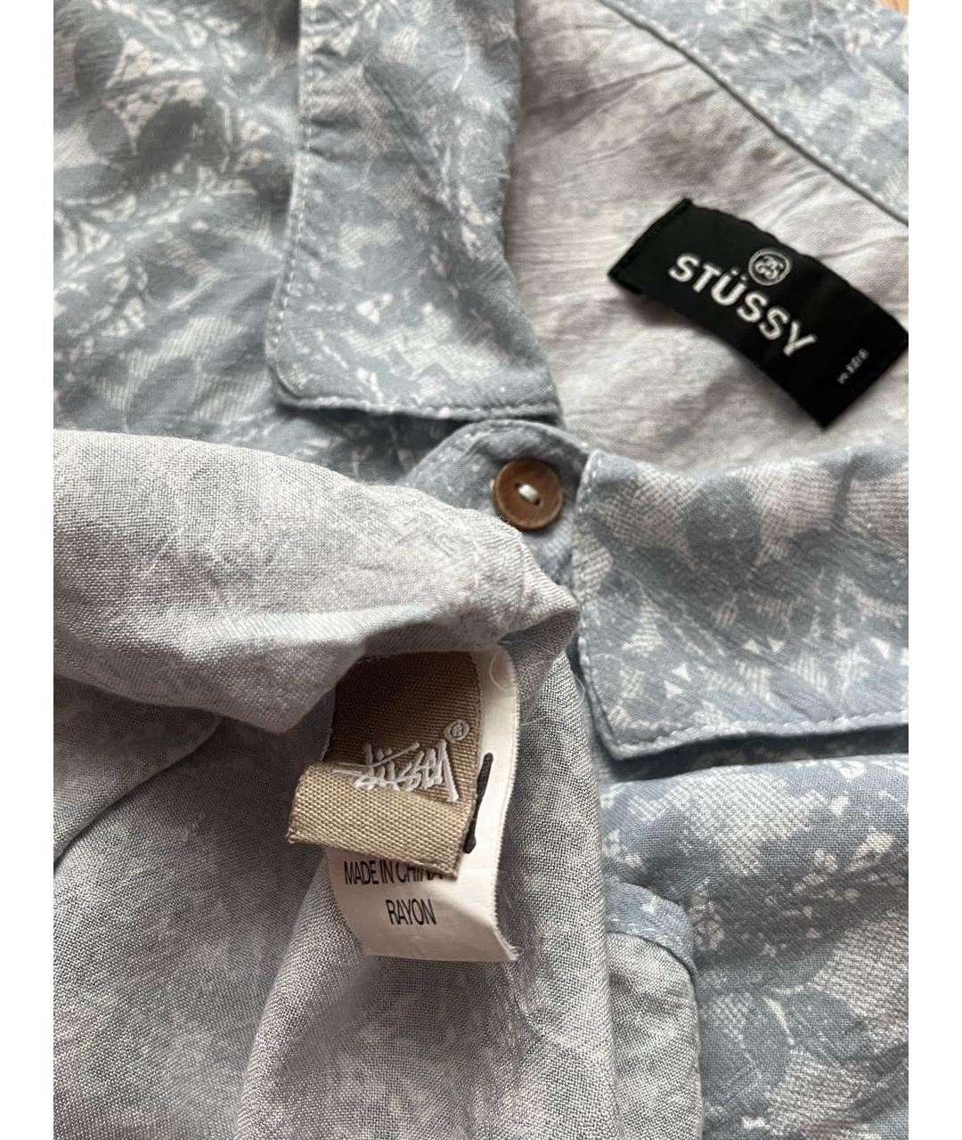 STUSSY Серая хлопковая кэжуал рубашка, фото 3