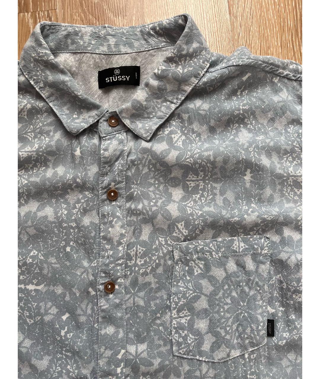 STUSSY Серая хлопковая кэжуал рубашка, фото 2