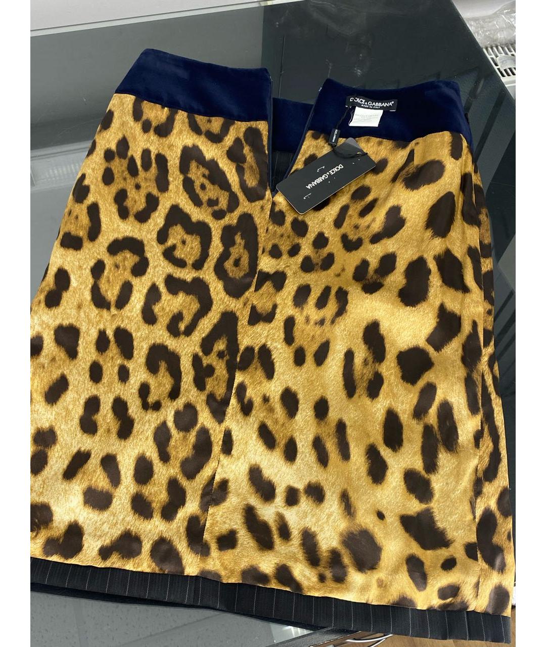 DOLCE&GABBANA Мульти шерстяная юбка миди, фото 6