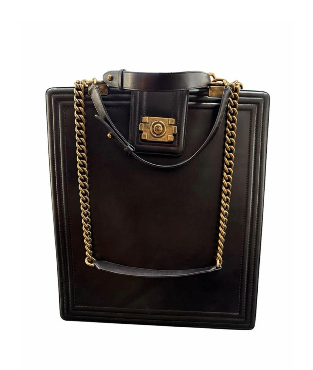 CHANEL Черная кожаная сумка тоут, фото 1