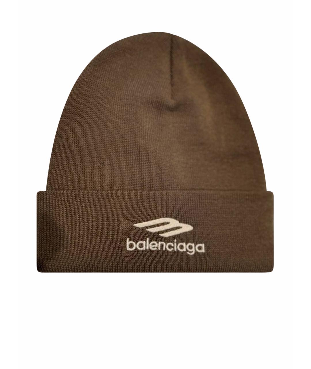 BALENCIAGA Коричневая шапка, фото 1