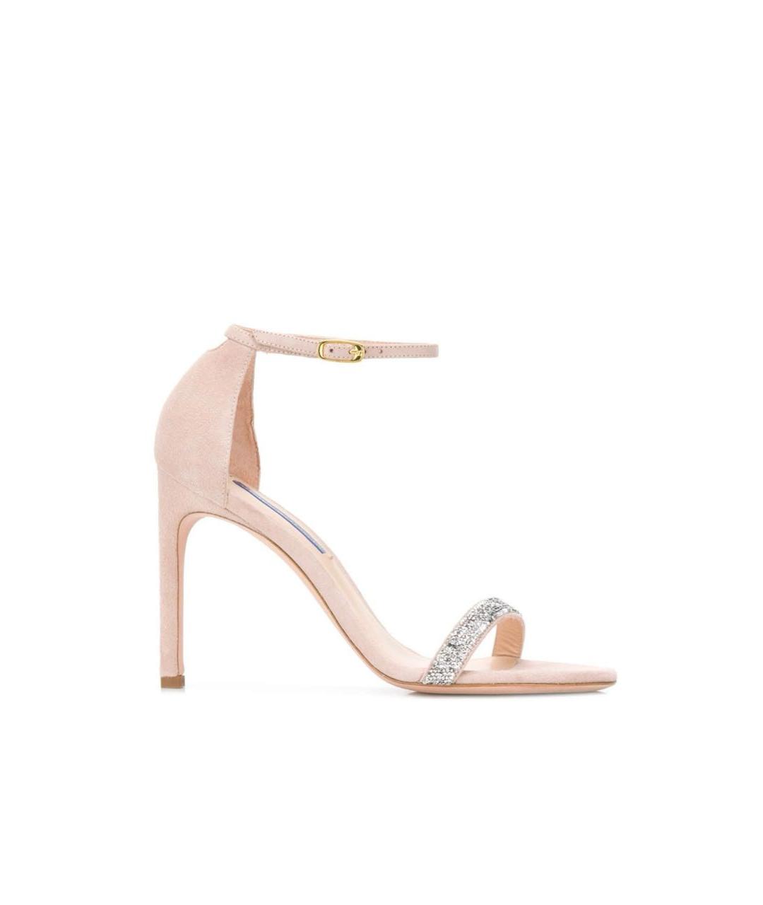 STUART WEITZMAN Розовые замшевые босоножки, фото 4
