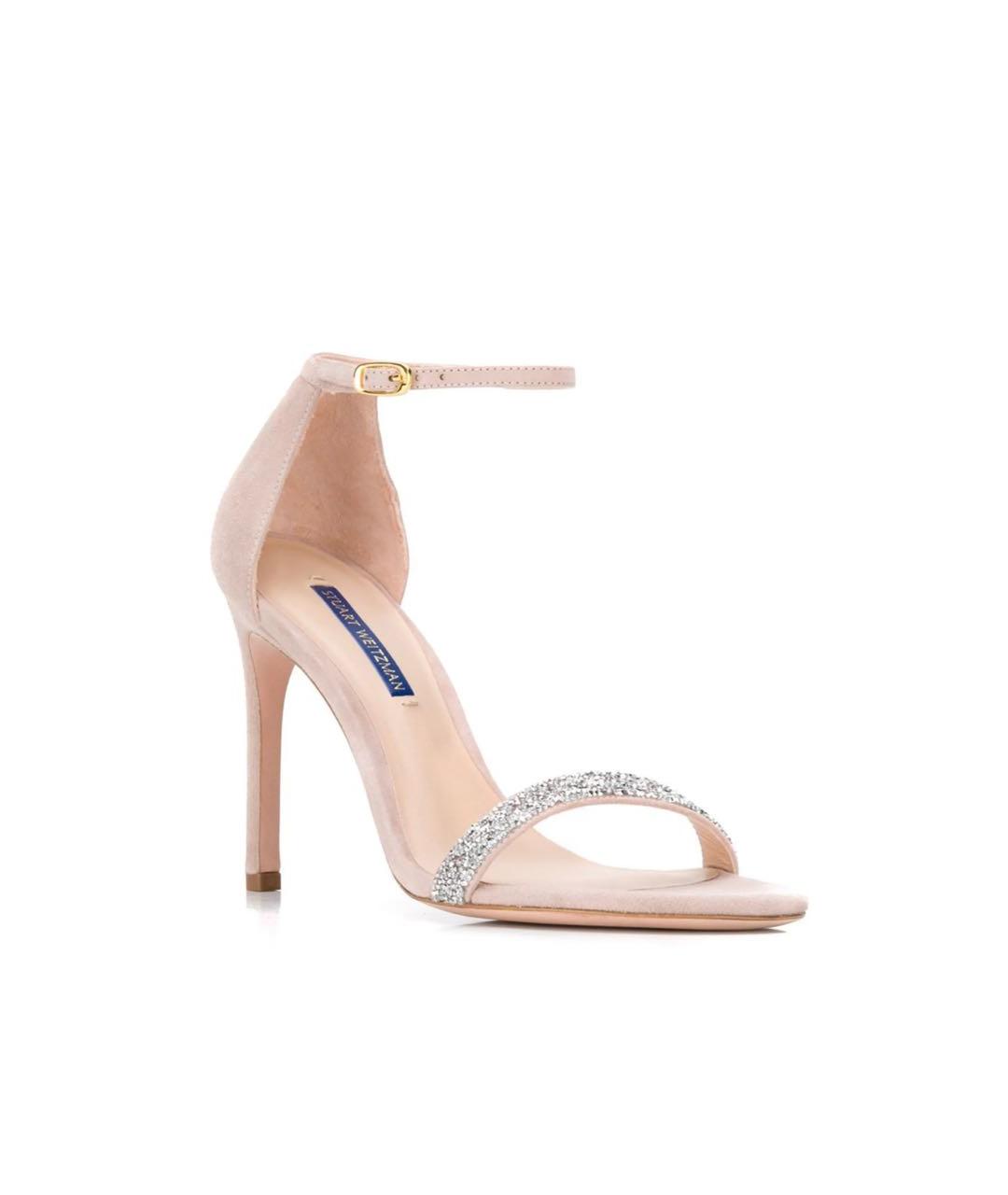 STUART WEITZMAN Розовые замшевые босоножки, фото 2
