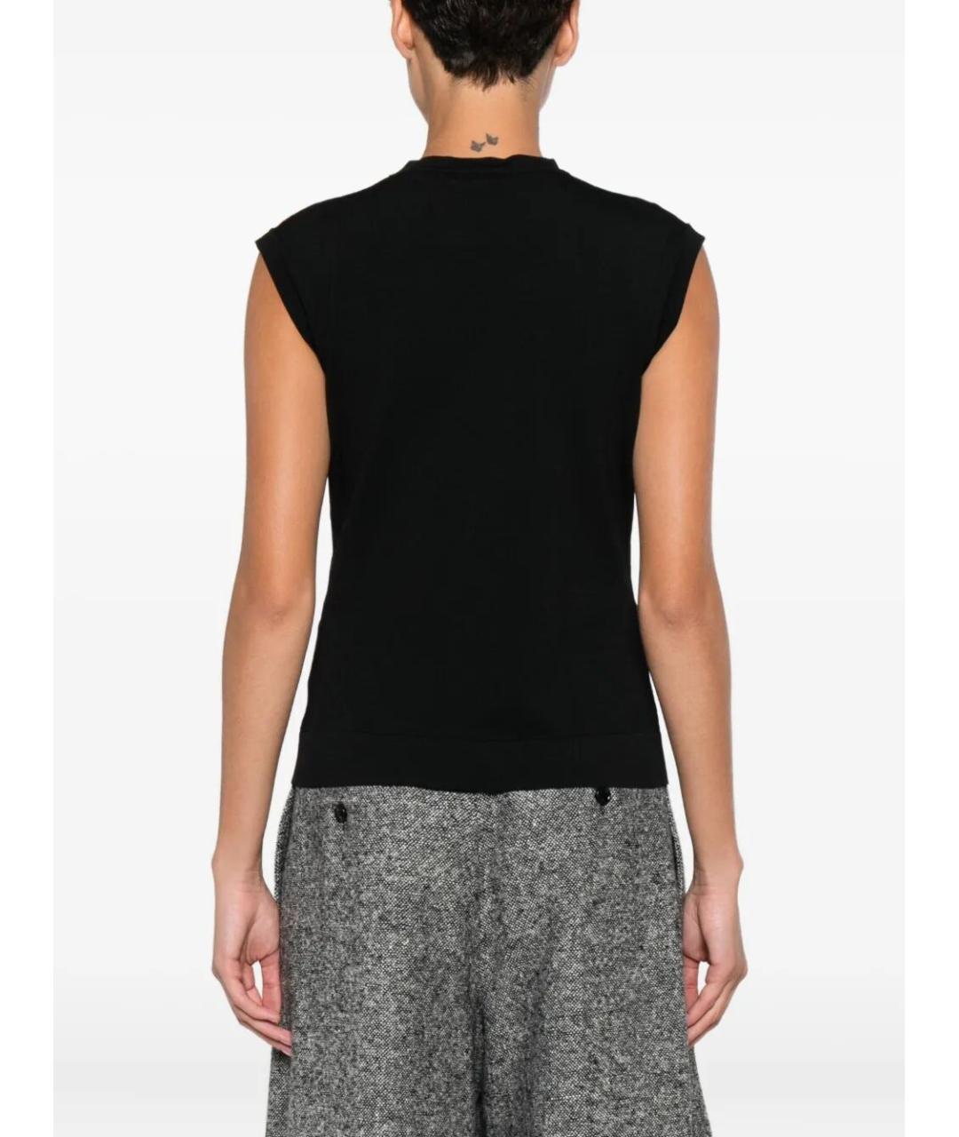 MAX MARA Черная вискозная футболка, фото 4