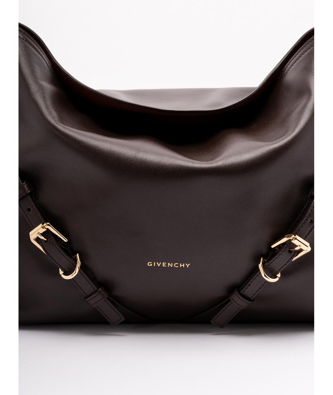 GIVENCHY Коричневая кожаная сумка с короткими ручками, фото 4