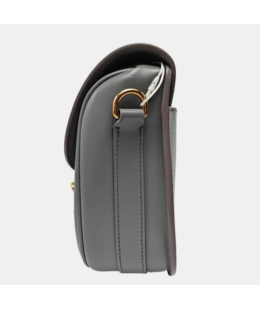CHRISTIAN DIOR Антрацитовая кожаная сумка через плечо, фото 2