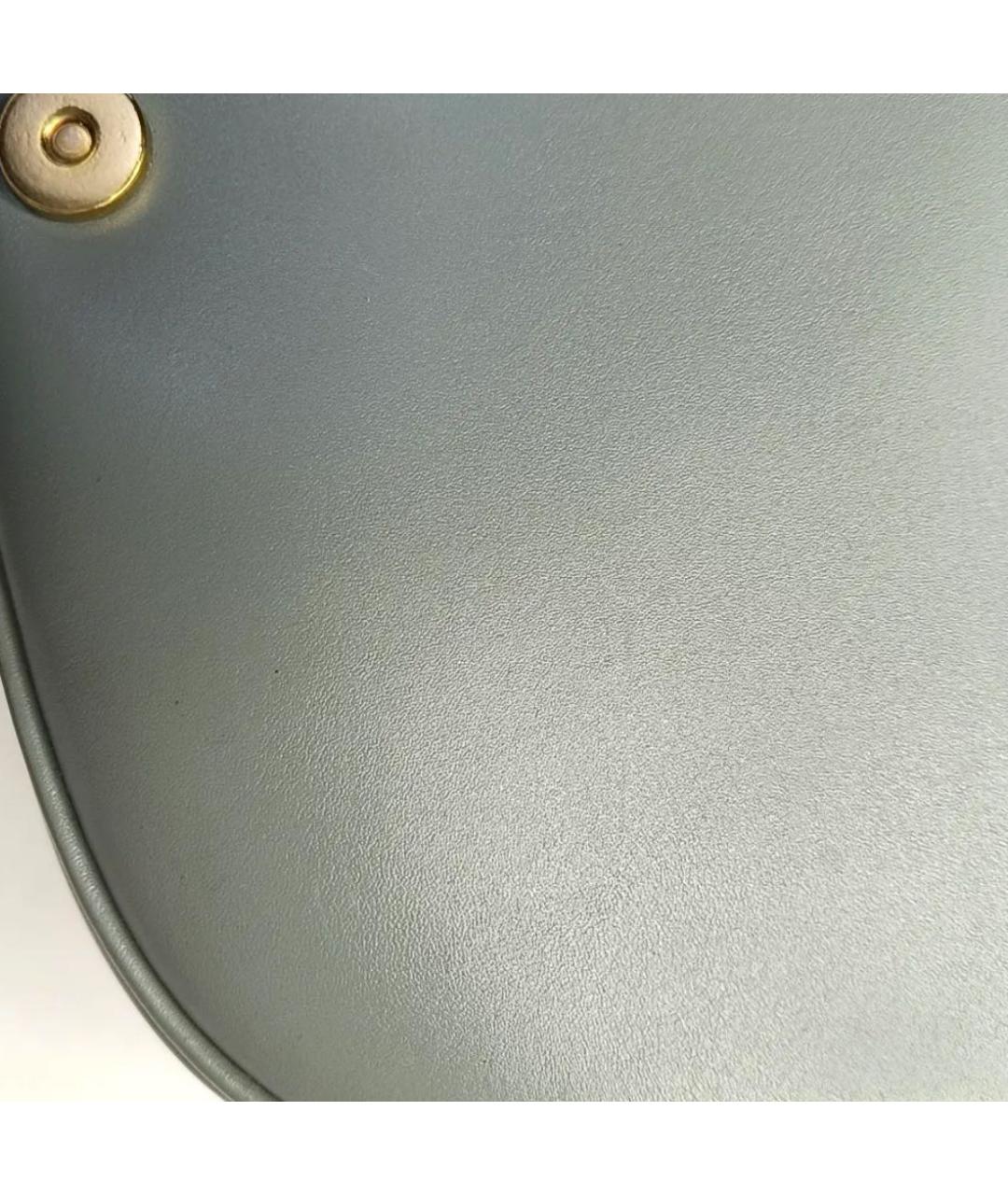 CHRISTIAN DIOR Антрацитовая кожаная сумка через плечо, фото 8