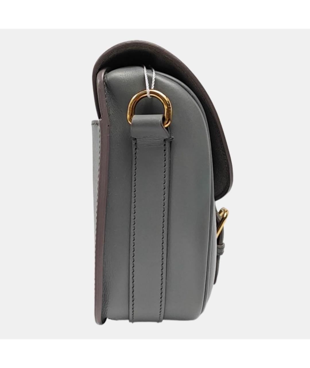CHRISTIAN DIOR Антрацитовая кожаная сумка через плечо, фото 3