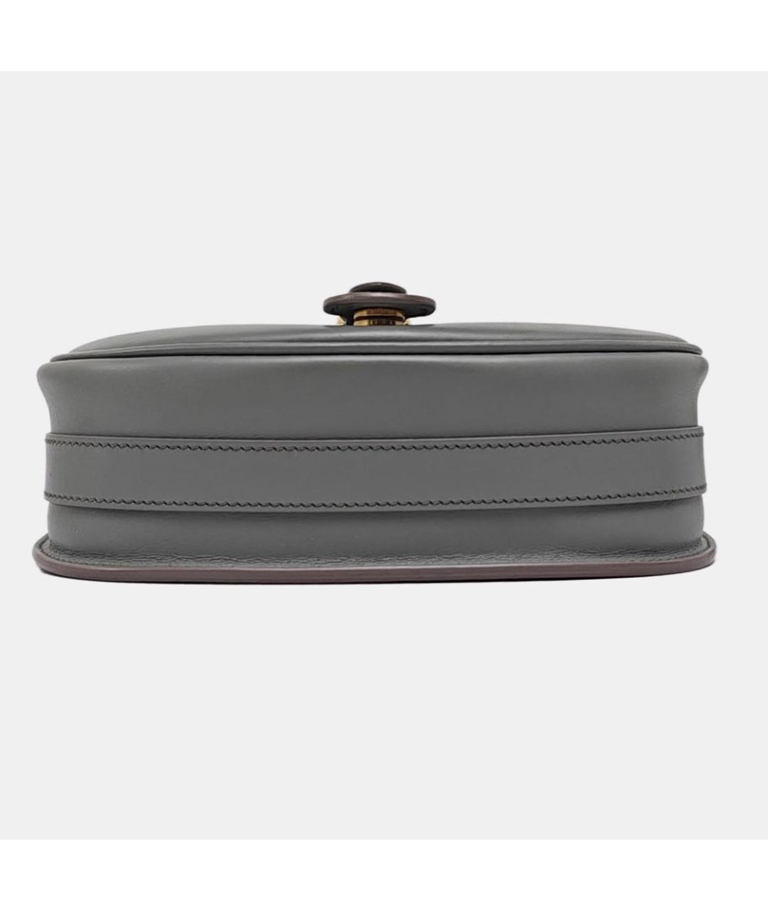 CHRISTIAN DIOR Антрацитовая кожаная сумка через плечо, фото 5