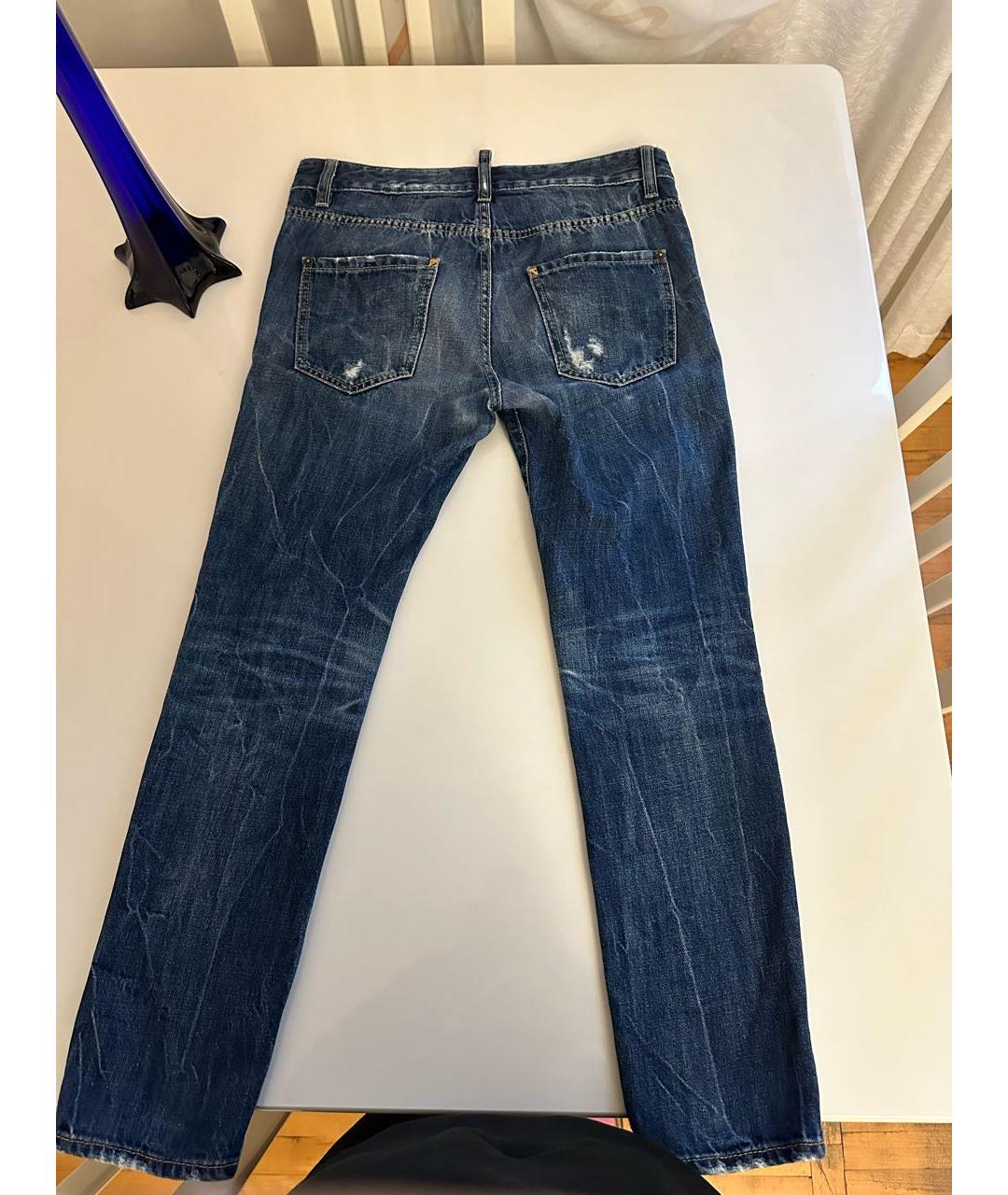 DSQUARED2 Синие прямые джинсы, фото 2