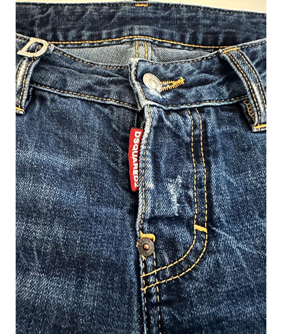 DSQUARED2 Синие прямые джинсы, фото 5