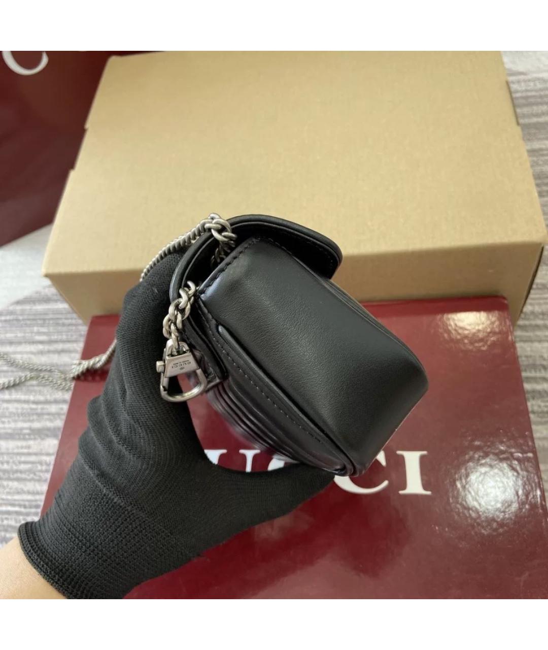 GUCCI Черная кожаная сумка тоут, фото 4