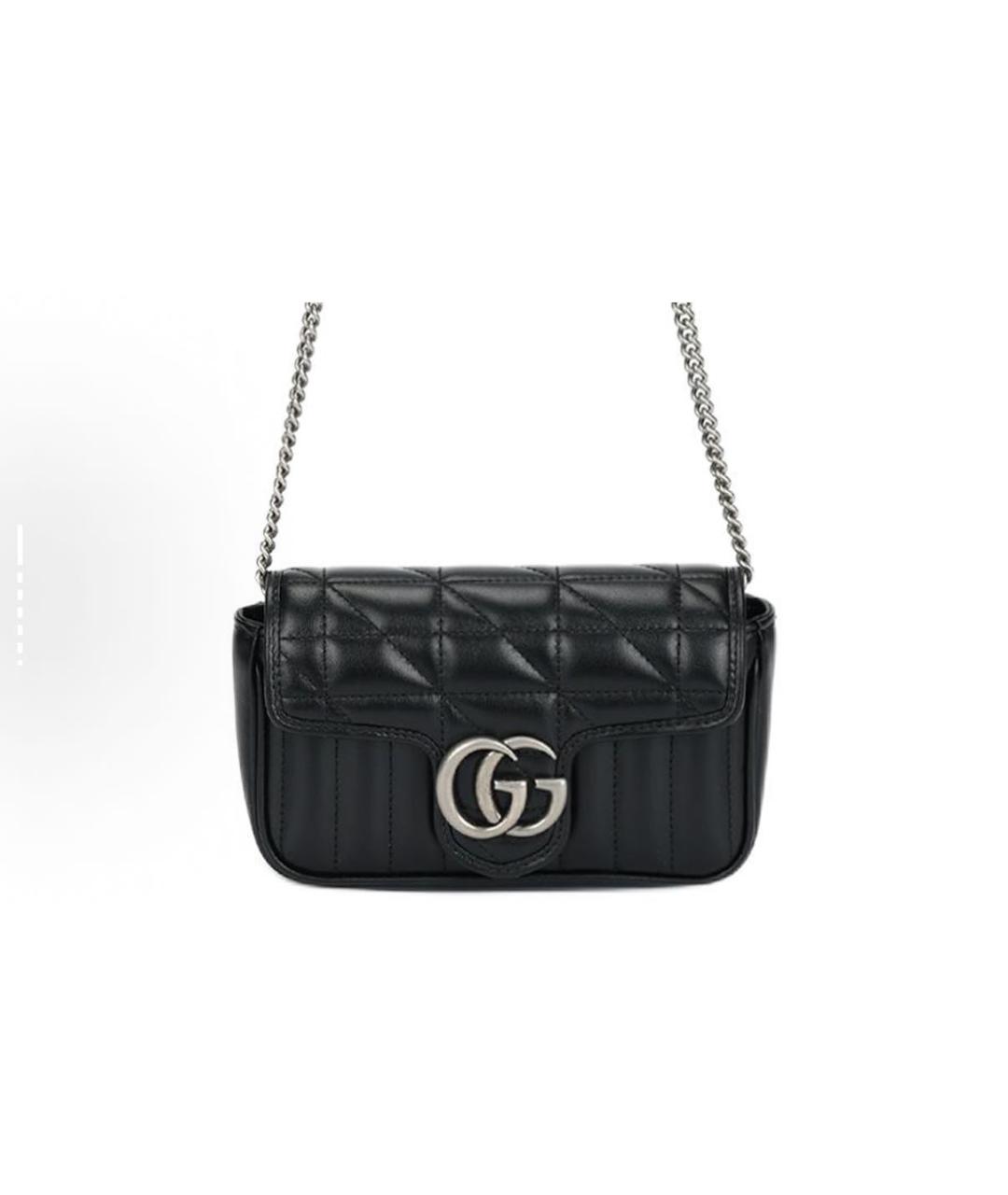 GUCCI Черная кожаная сумка тоут, фото 6