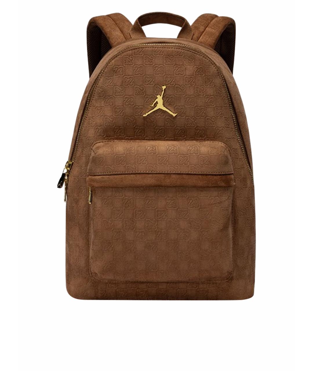 JORDAN Коричневый бархатный рюкзак, фото 1
