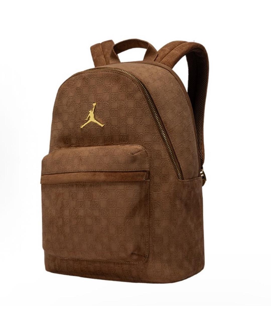JORDAN Коричневый бархатный рюкзак, фото 3